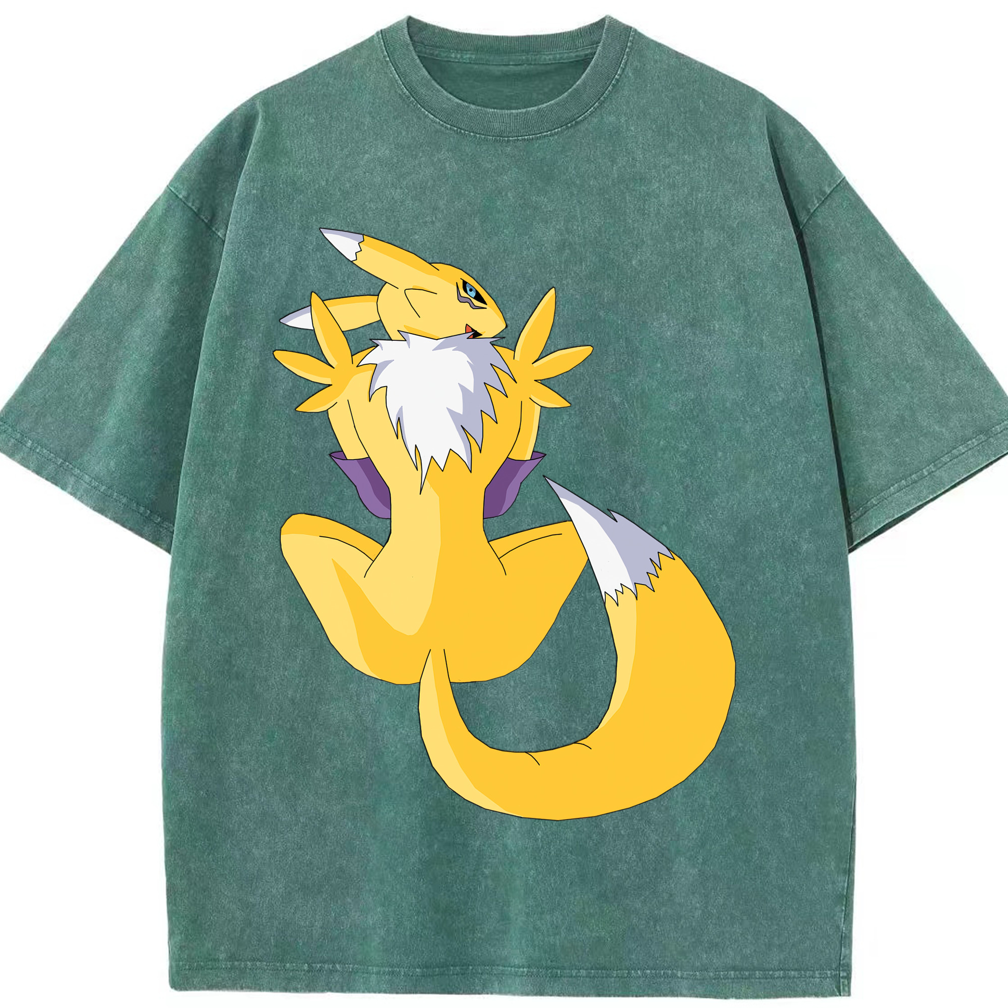 （画像用） Digimon デジタルモンスター/デジモン 綿100% ヴィンテージ風 半袖Tシャツ（フロントプリント）